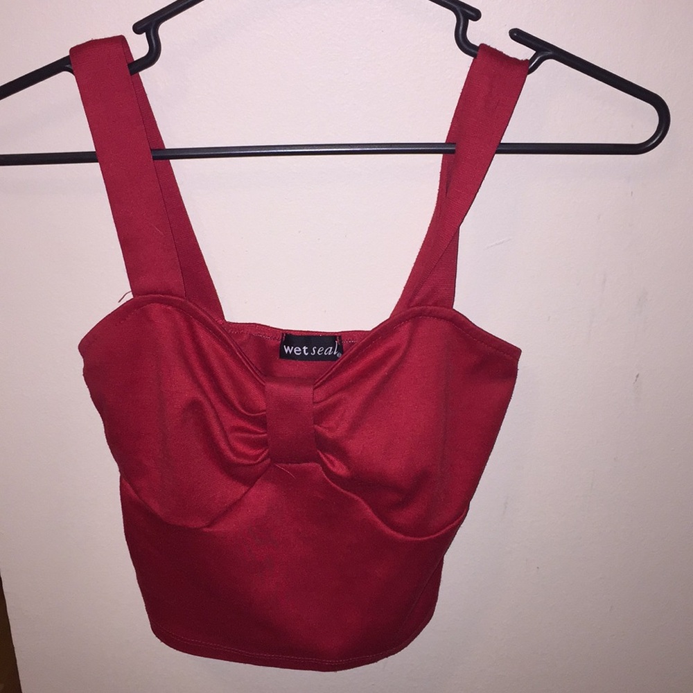 Red crop top